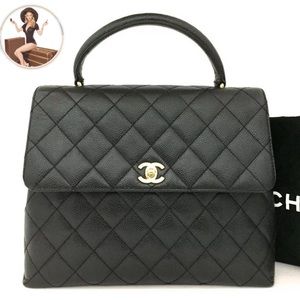 Chanel Caviar Leather Classic Flap Kelly Bag WOW!!